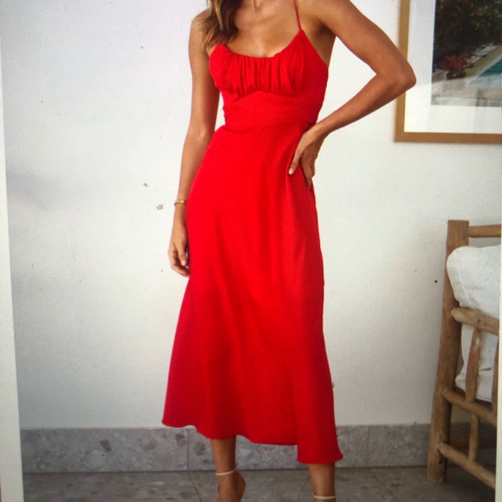 Red Hello Molly “Never Stop Us Midi Dress”